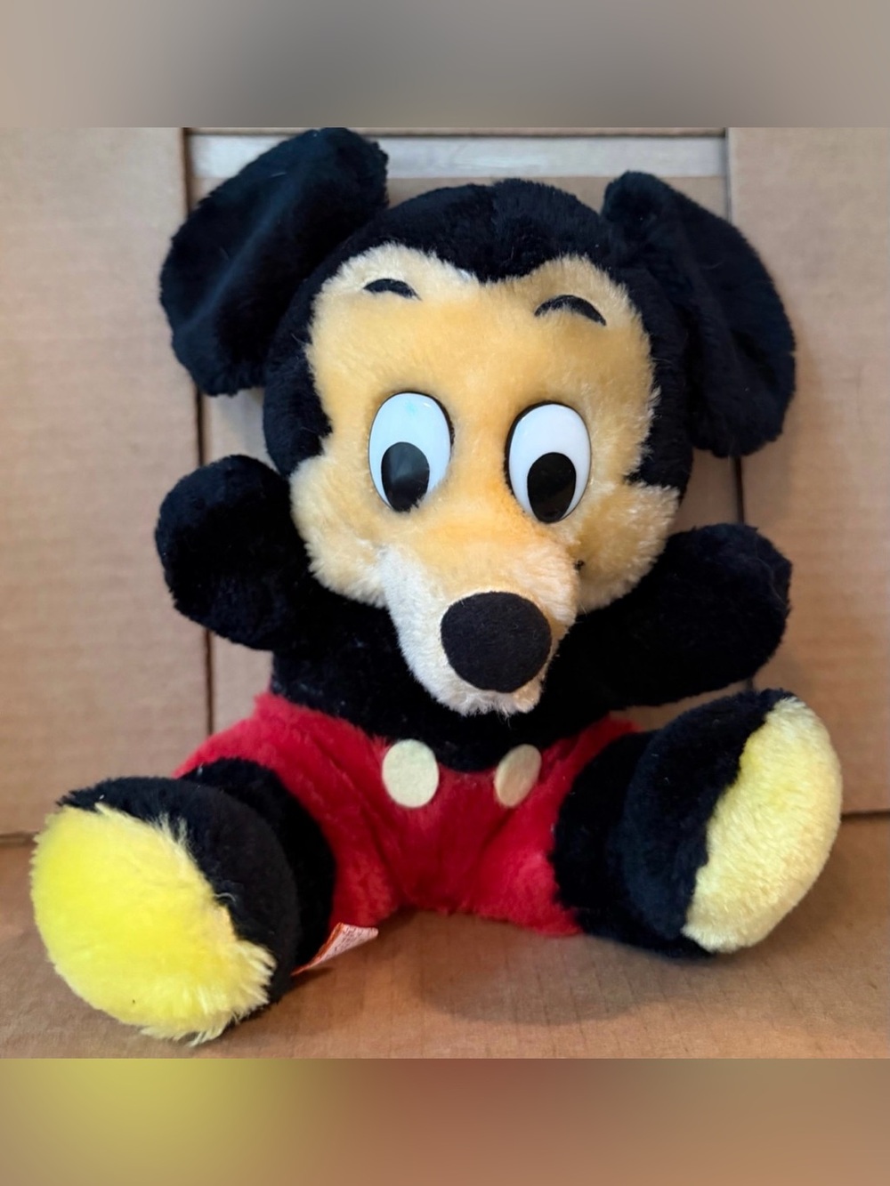 VTG 1970s Mickey Mouse Plush R Dakin Disney Productions Bean Bag Korean